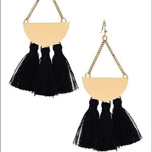 👻BOGO50%👻 🆕🌿🖤RUE 27: BLACK Tassel Dangle Drop Earrings